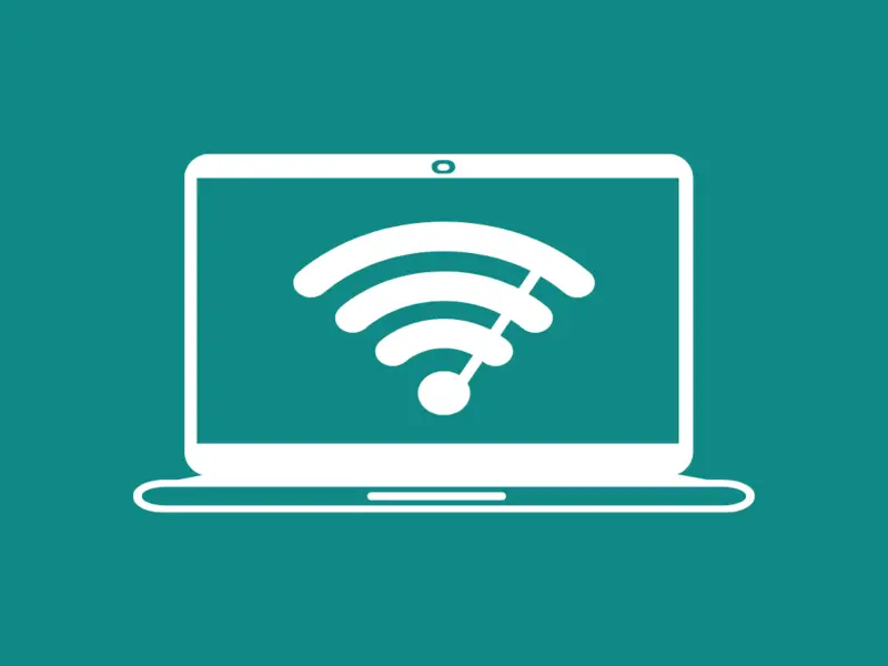 wifi icon on laptop